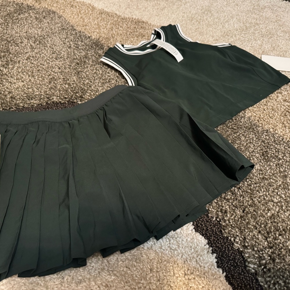NWT lululemon High-Rise Pleated Tennis Skirt matching  set